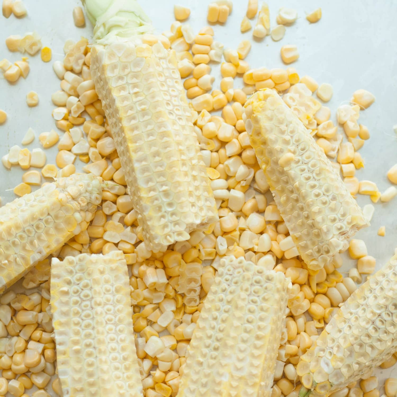 bare corn cobs